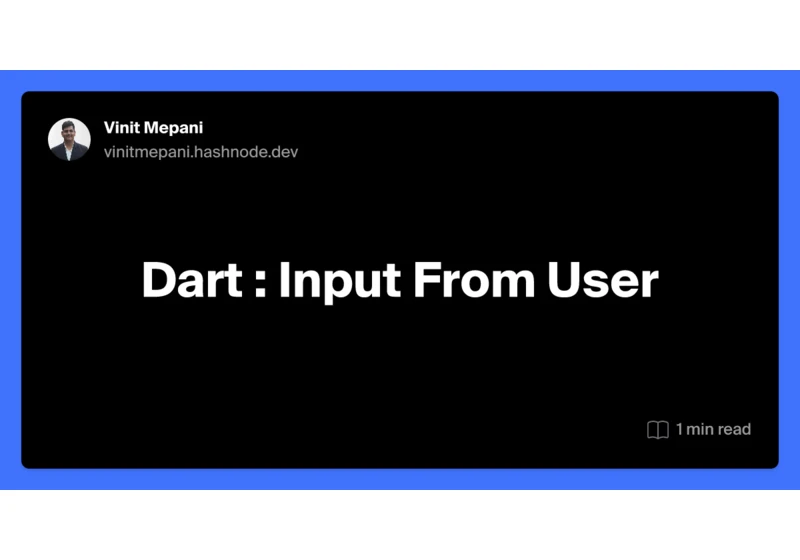 Dart : Input From User