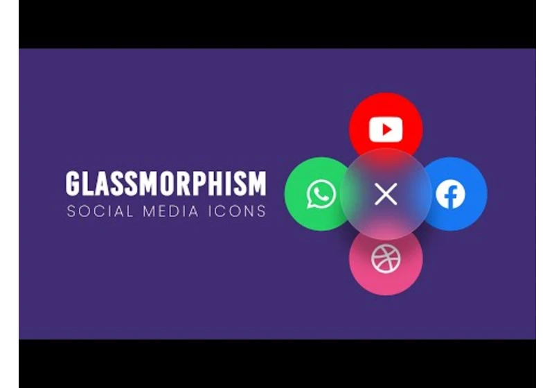 Glassmorphism Social Media Share Button | Html CSS