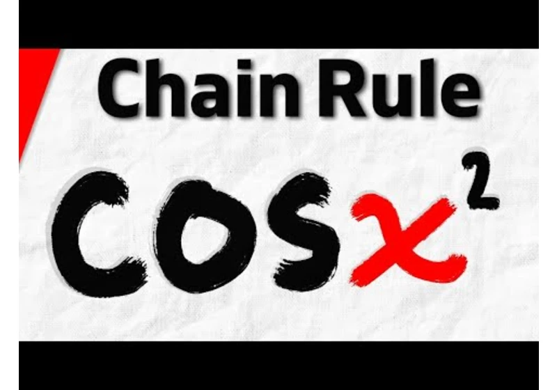 Derivative of cos(x^2) with Chain Rule | Calculus 1 Exercises