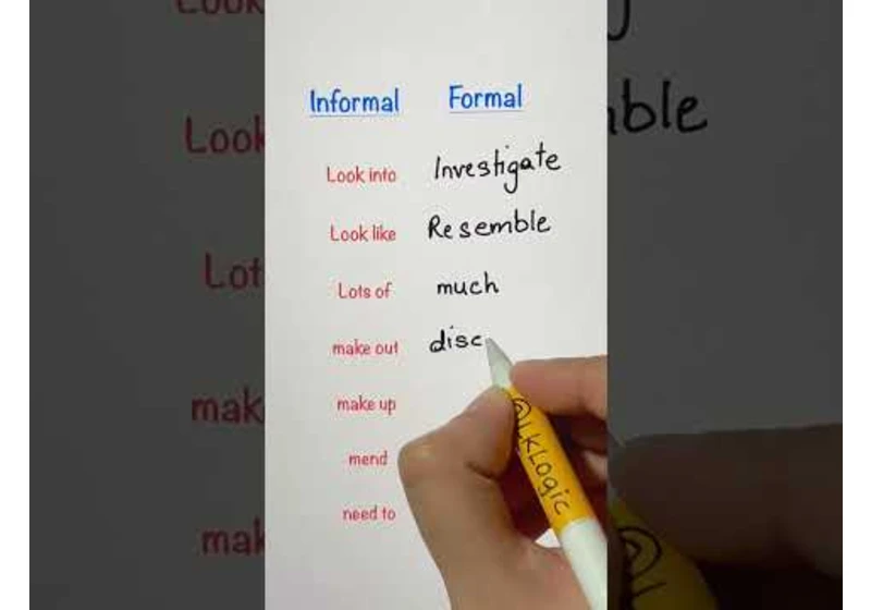 Informal vs Formal