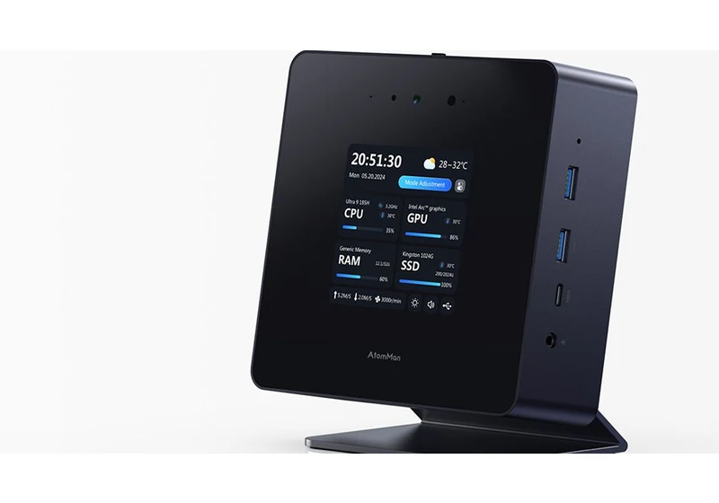  This is probably the most outlandish Mini PC of 2024 — Minisforum's latest oddity sports two 5Gbps Ethernet ports, Oculink, a webcam and a 4-inch display as well as Intel's most powerful laptop CPU 