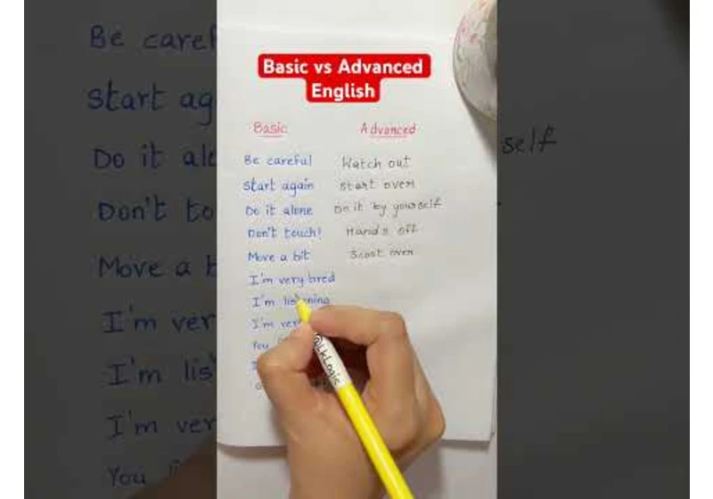 Basic vs Advanced English