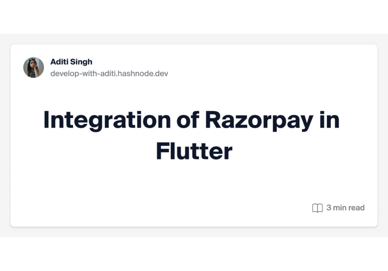 Integration of Razorpay in Flutter