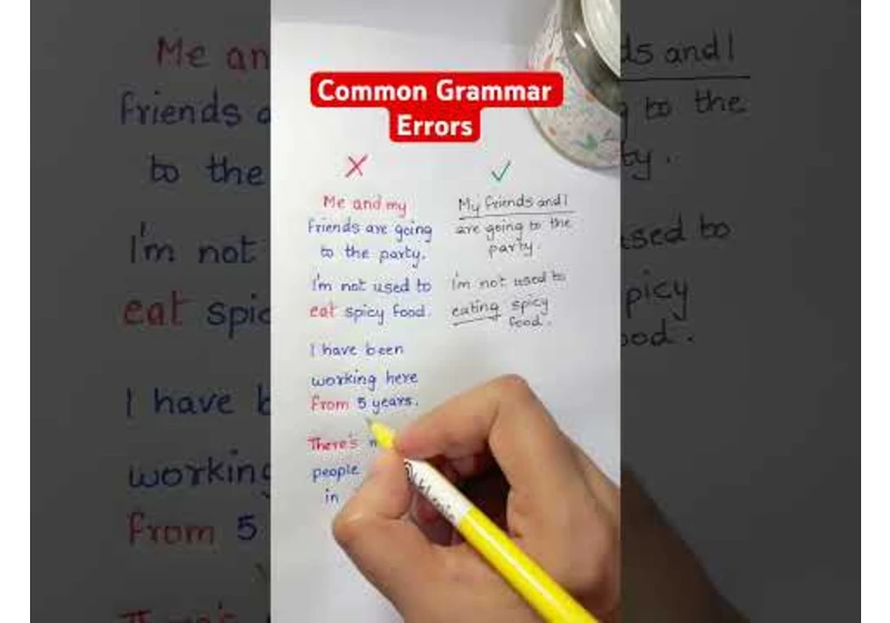 Common Grammar Errors in English