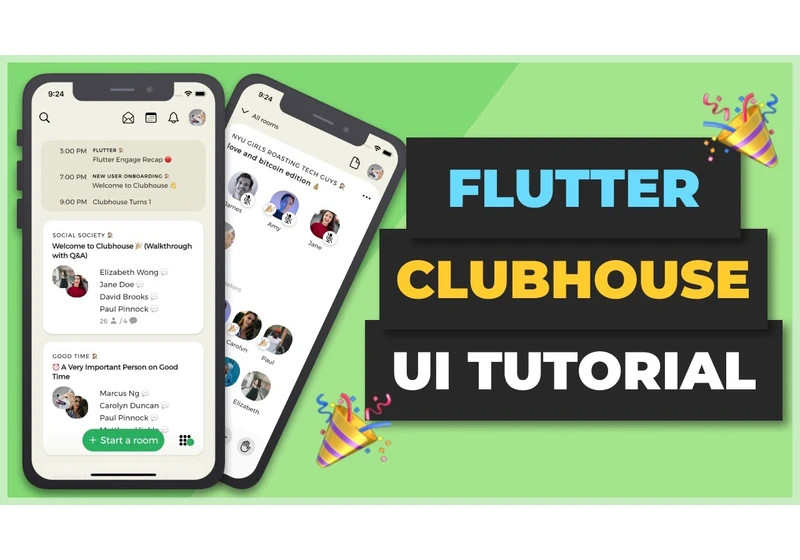 Flutter Clubhouse UI Tutorial | Apps From Scratch