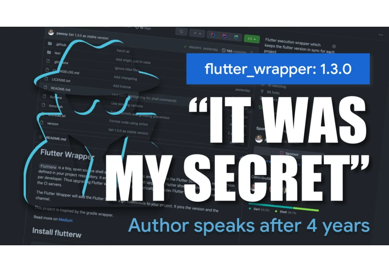 Author of flutter_wrapper reveals his dirty secret