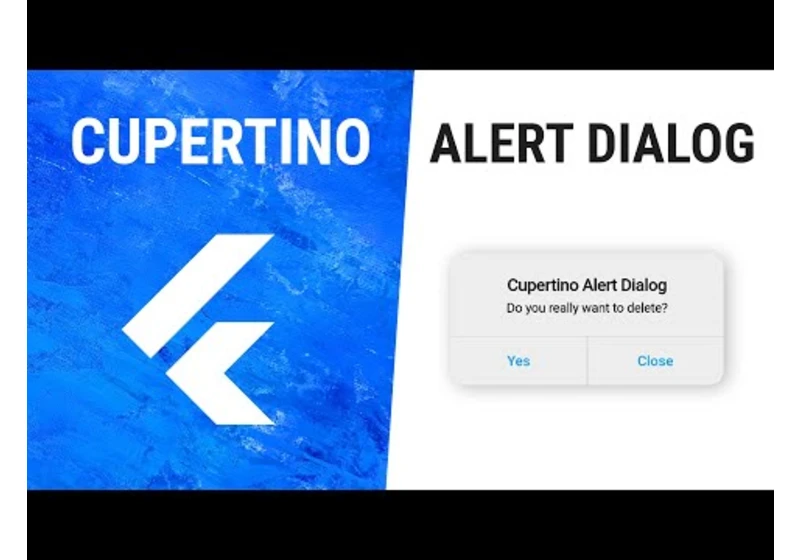 Flutter CupertinoAlertDialog Widget