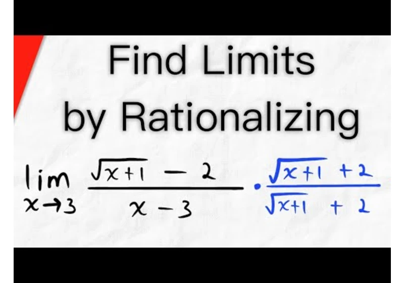 Evaluating Limits by Rationalizing | Calculus 1