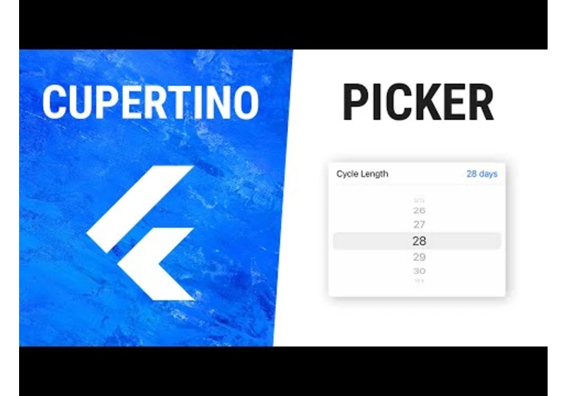 Flutter CupertinoPicker Widget