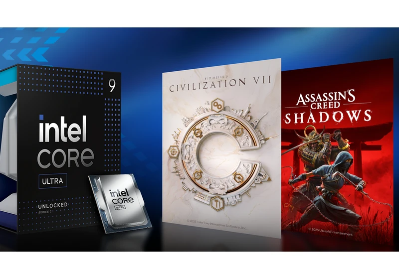  Intel game bundle aims to boost Arrow Lake, Raptor Lake CPU sales — codes for Civ 7, AC: Shadows 