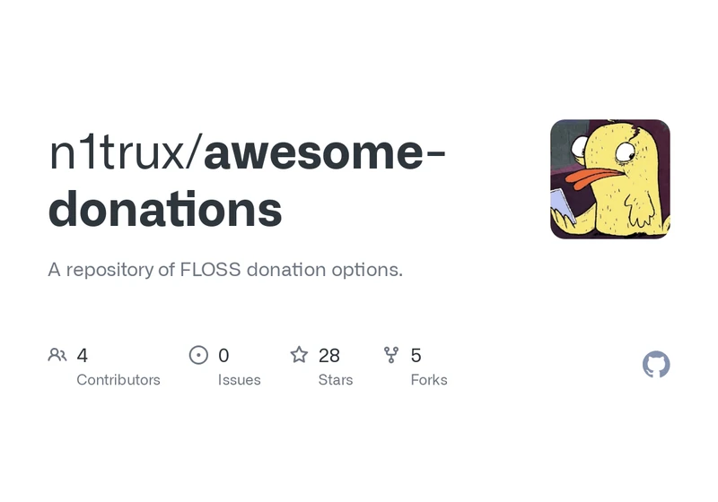 Awesome Donations: A repository of FLOSS donation options