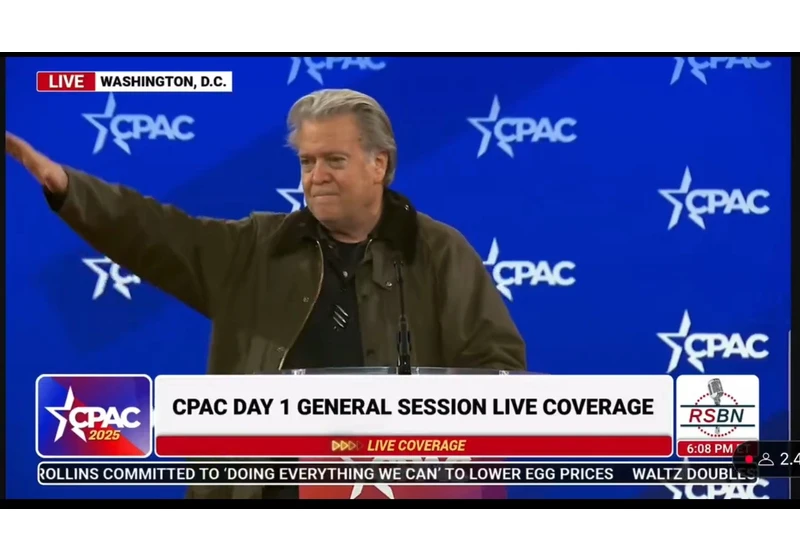 Steve Bannon Gives Apparent Nazi Salute During CPAC Speech