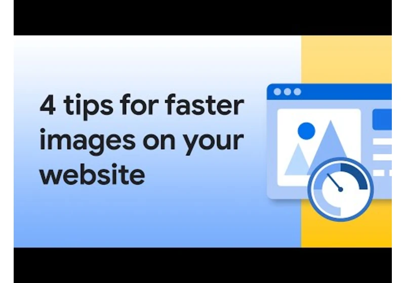 4 tips for faster images on your website