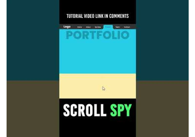 Active Link on Page Scroll using Javascript | ScrollSpy #shorts