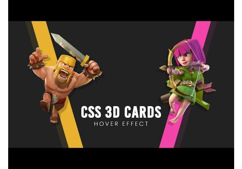 CSS 3D Card Hover Effects