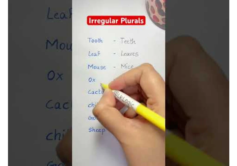 Irregular Plurals