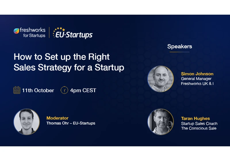 How to set up the right sales strategy for your startup – join our free webinar on October 11