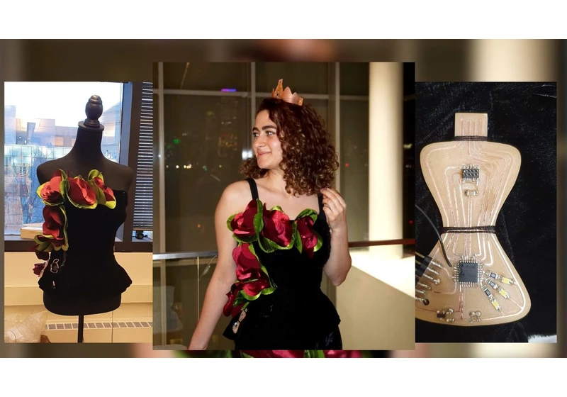  Electronic Flower Dress Blooms at the Touch of a Button 