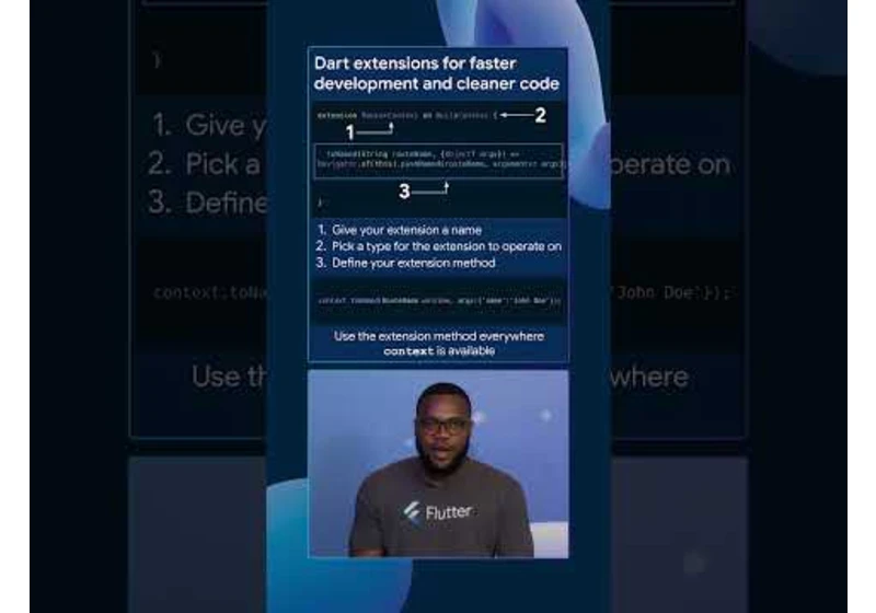How to use Dart extensions for faster development and cleaner code #Shorts