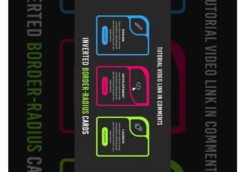 CSS Inverted border-radius Cards | Curve Outside #shorts