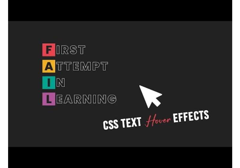 Html CSS Text Hover Animation Effects