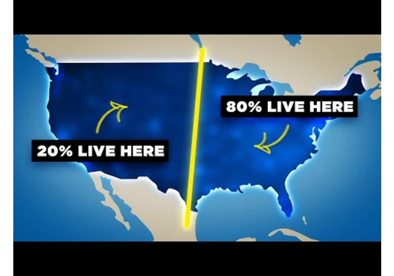 Why 80% of Americans Live East of This Line