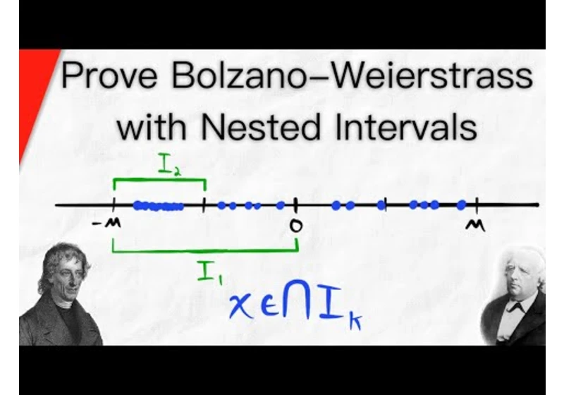 Proving Bolzano-Weierstrass with Nested Interval Property | Real Analysis