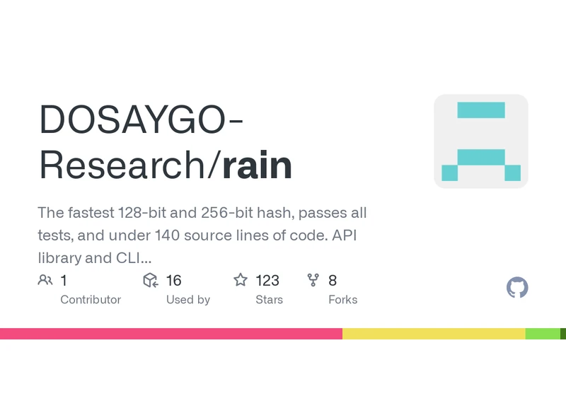 Show HN: Rain hashes – well designed, simple and fast variable sized hashes
