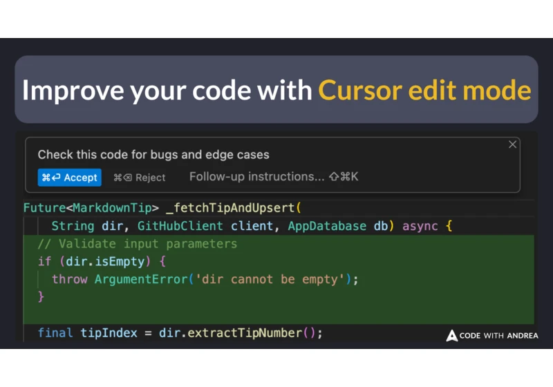 Improve your code with Cursor Edit Mode