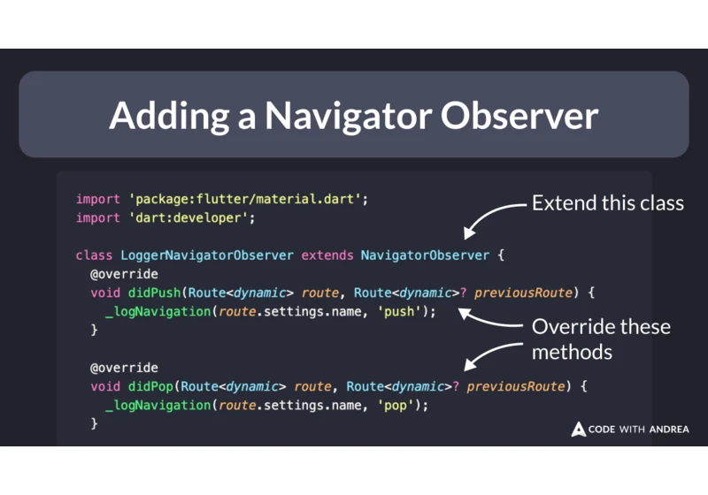 Adding a Navigator Observer