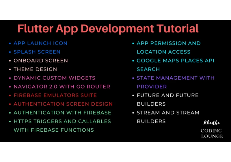 Flutter App Development Tutorial Series