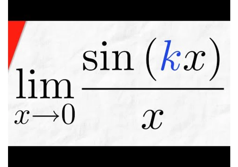 Limit of sin(kx)/x as x approaches 0 | Calculus 1 Exercises