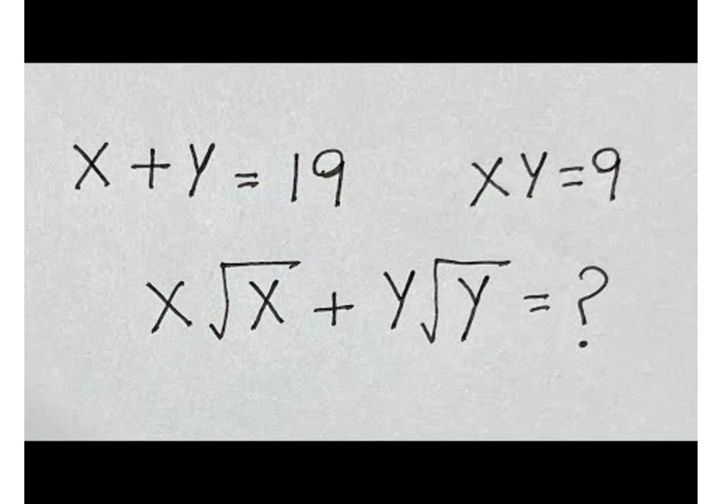 Nice Algebra Problem