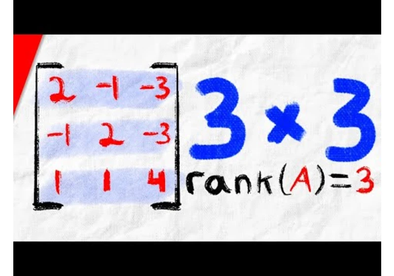 Find Rank of a 3x3 Matrix (with row echelon form) | Linear Algebra Exercises