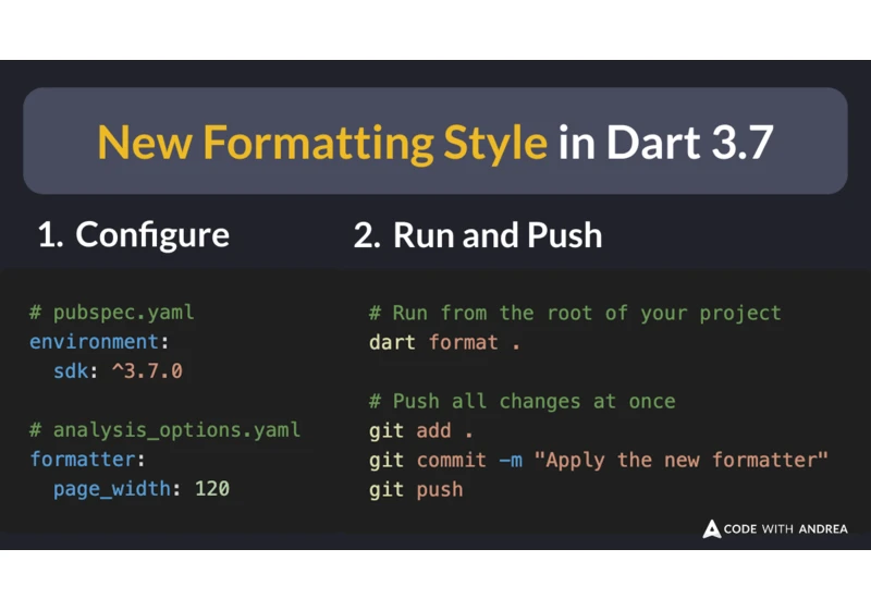 New Formatting Style in Dart 3.7