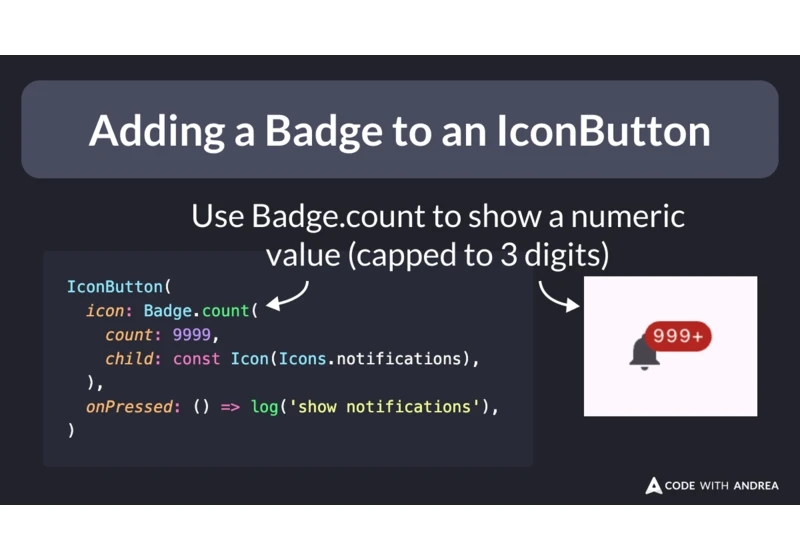 How to add a Badge to an IconButton