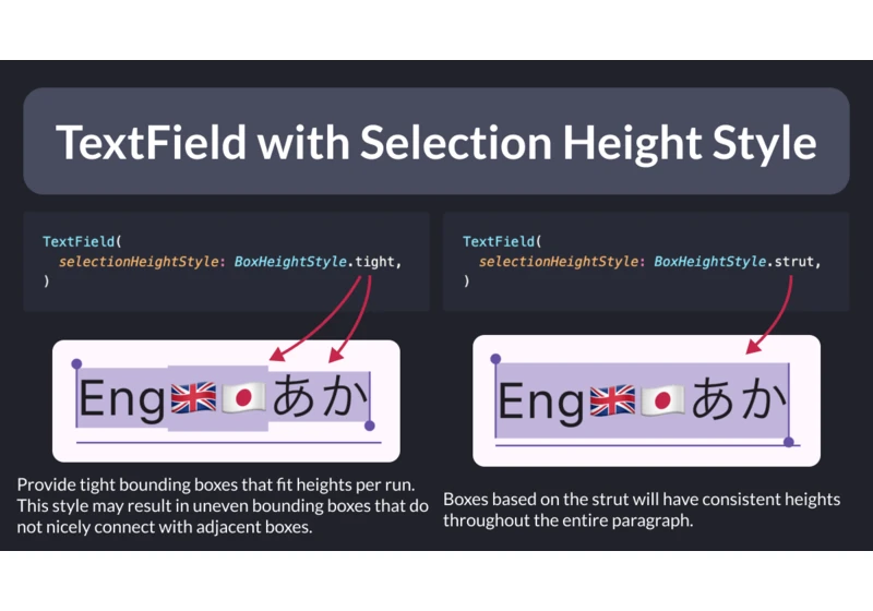 TextField with Selection Height Style