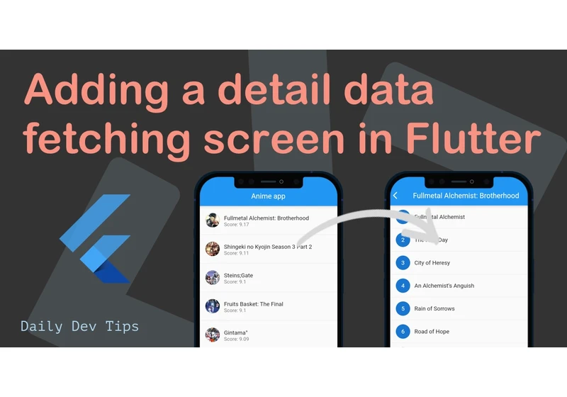 Adding a detail data fetching screen in Flutter