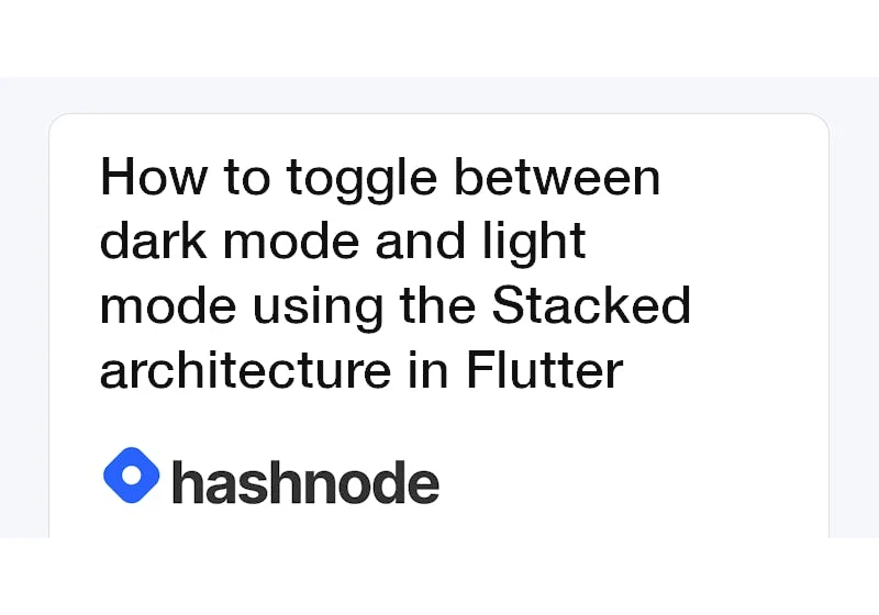 How to toggle between dark mode and light mode using the Stacked architecture in Flutter