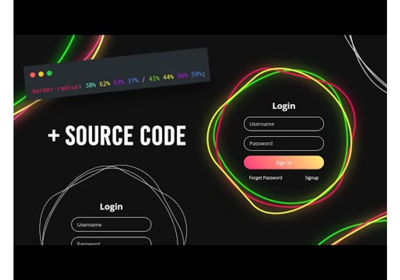 Animated Login Form using HTML and CSS with Source Code