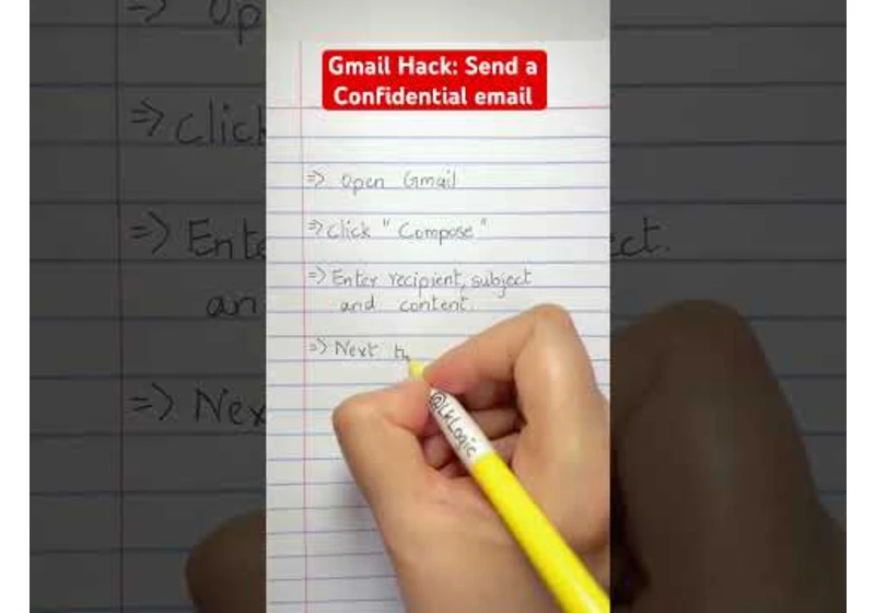 Gmail Hack: Send a Confidential Email