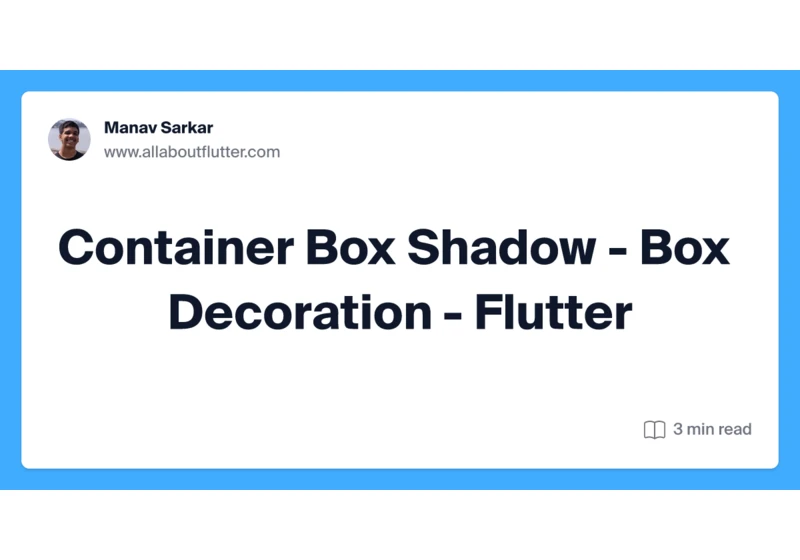 Container Box Shadow - Box Decoration - Flutter