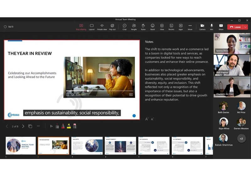  Microsoft Teams gains support for closed captions in PowerPoint Live presentations 