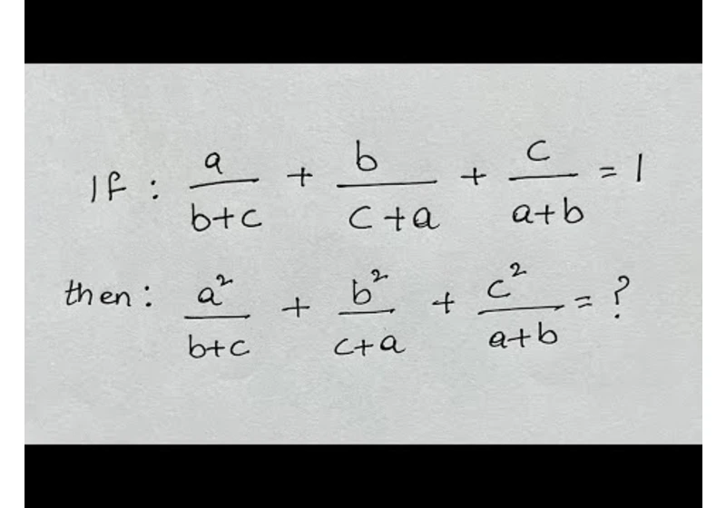 Nice Algebra Problem | You should know this Trick!!