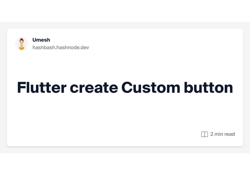 Flutter create Custom button