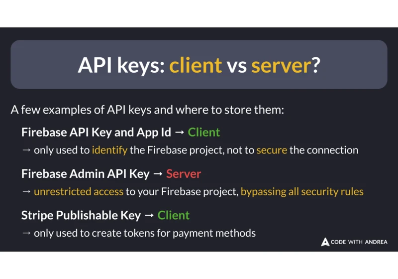 API keys storage: Client or Server?