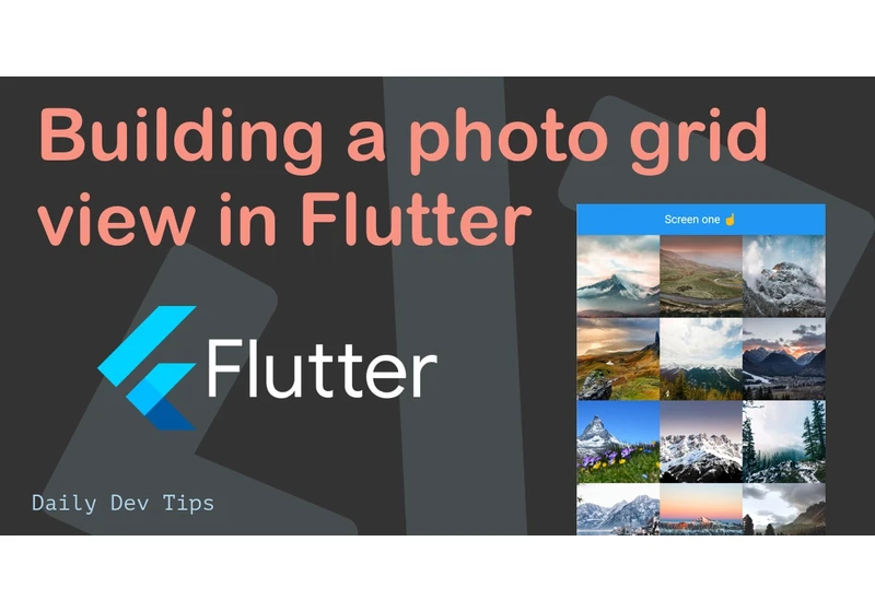 Building a photo grid view in Flutter