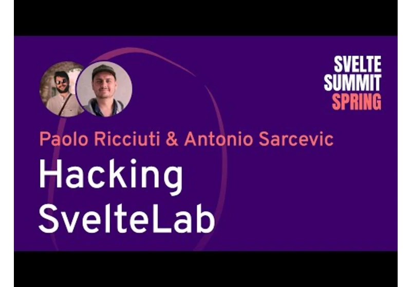 Paolo Ricciuti, Antonio Sarcevic - Hacking SvelteLab