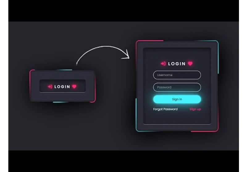 Modern Animated Login Page using Html & CSS