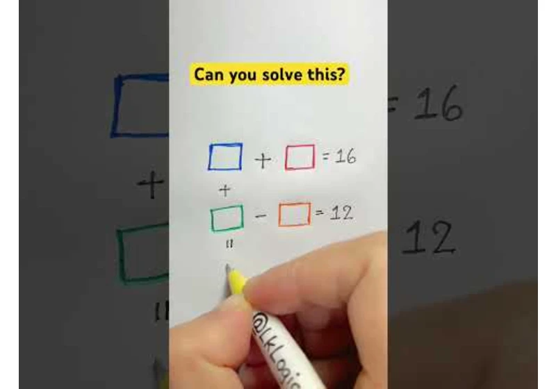 Can you solve this?